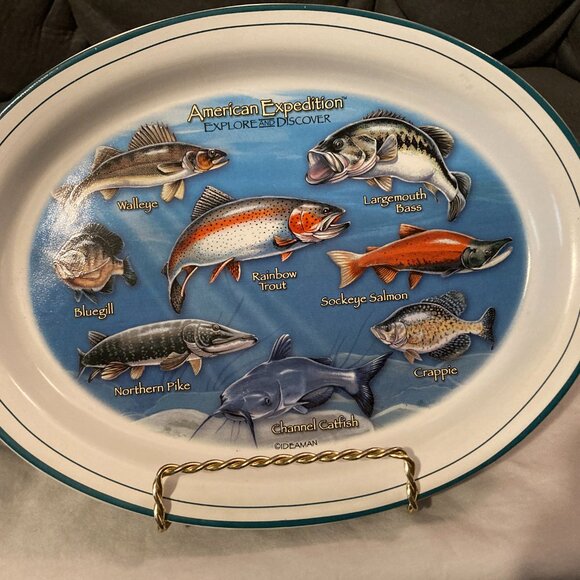 VTG 1990's American Expedition Oval Fish Platter-By @IDEAMAN-10" L-NEW W/O BOX - Picture 2 of 8